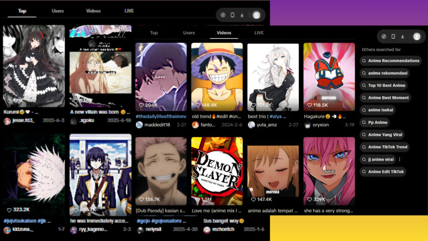 Anime di Media Sosial